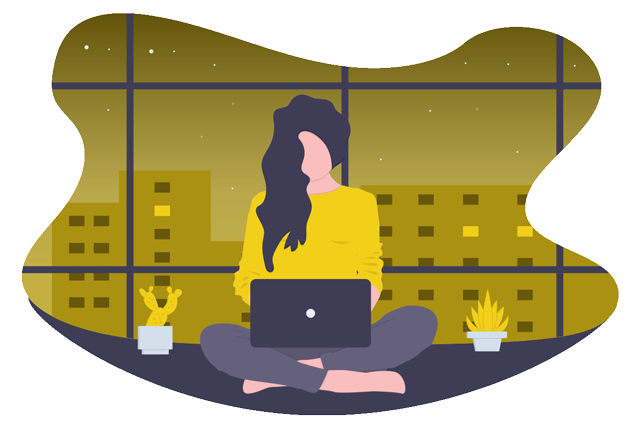 relaxed women working